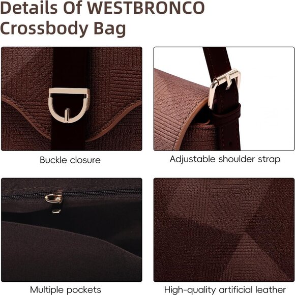 Elegant Vegan Leather Tote Handbag with Adjustable Strap - 5.9x3.5x9.8 inches - Picture 3 of 6